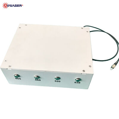 405nm 488nm 650nm 638nm 20mW 4 Wavelengths Single Fiber Coupled Output Laser System